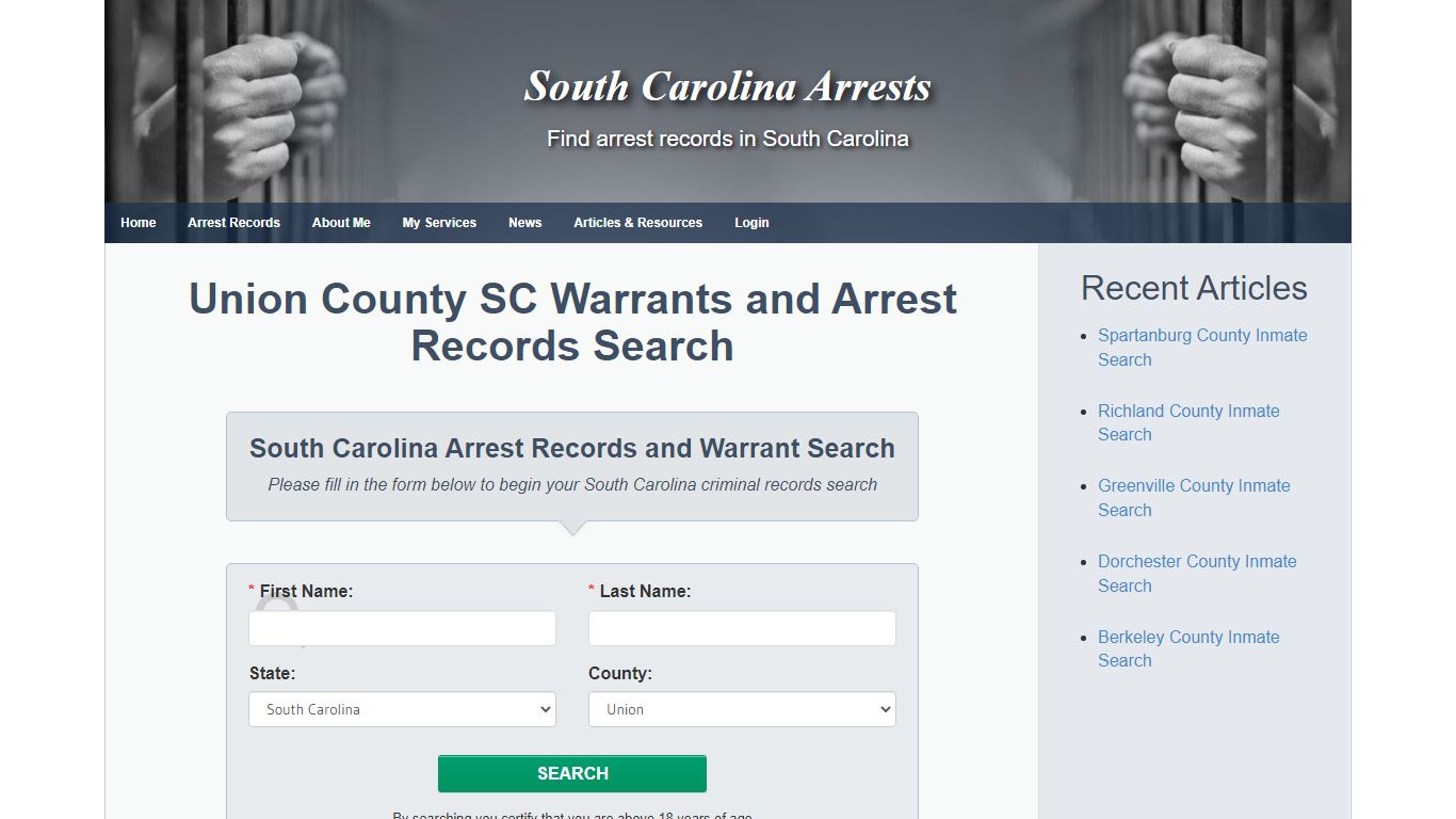 Union County SC Warrants and Arrest Records Search