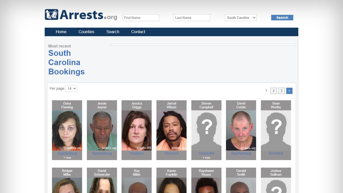 South Carolina Arrests and Inmate Search